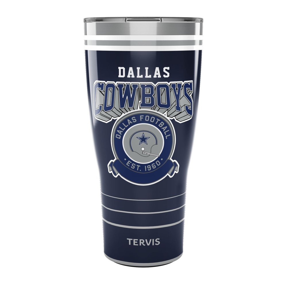 Tervis Traveler NFL Dallas Cowboys - Vintage Triple Insulated Tumbler Travel Cup Keeps Drinks Cold & Hot, 30oz, Stainless Steel