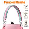 AceTreker 32 oz & 40 oz Insulated Flask Sling Bag with Strap, Sport Bottle Sleeve & Pocket, Paracord Handle - Pink view 2