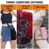 AceTreker 32 oz & 40 oz Insulated Flask Sling Bag with Strap, Sport Bottle Sleeve & Pocket, Paracord Handle - Pink view 4