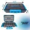 Reaction Tackle Ultimate Waterproof Tackle Box Trays with Removable Dividers - Organization and Storage Solution- 4-Pack Kit of 3-Clip Trays - 3600 4-pack view 3