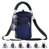 AceTreker 64/128 oz Water Bottle Carrier Bag, Insulated Half Gallon Water Bottle Sleeve with 5 Pocket, Sport Water Flask with Paracord Handle and Shoulder Strap for Walking Hiking Camping Gym-Navy view 1