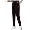 HOCEDO Warme Plsch-Cord-Jogginghose fr Damen, mit Cord geftterte Damen-Sweatpants (Dark Coffee,Medium) view 1