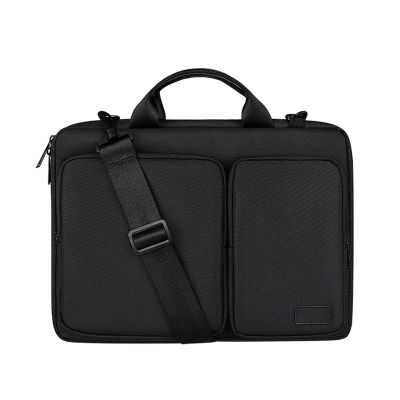 AKbik Laptop Briefcase Bag, 14.1 15.6 Inch Work School Computer Laptop Bag Laptop Case Sleeve with Shoulder Strap (Color : Black, Size : 15.6-inch)