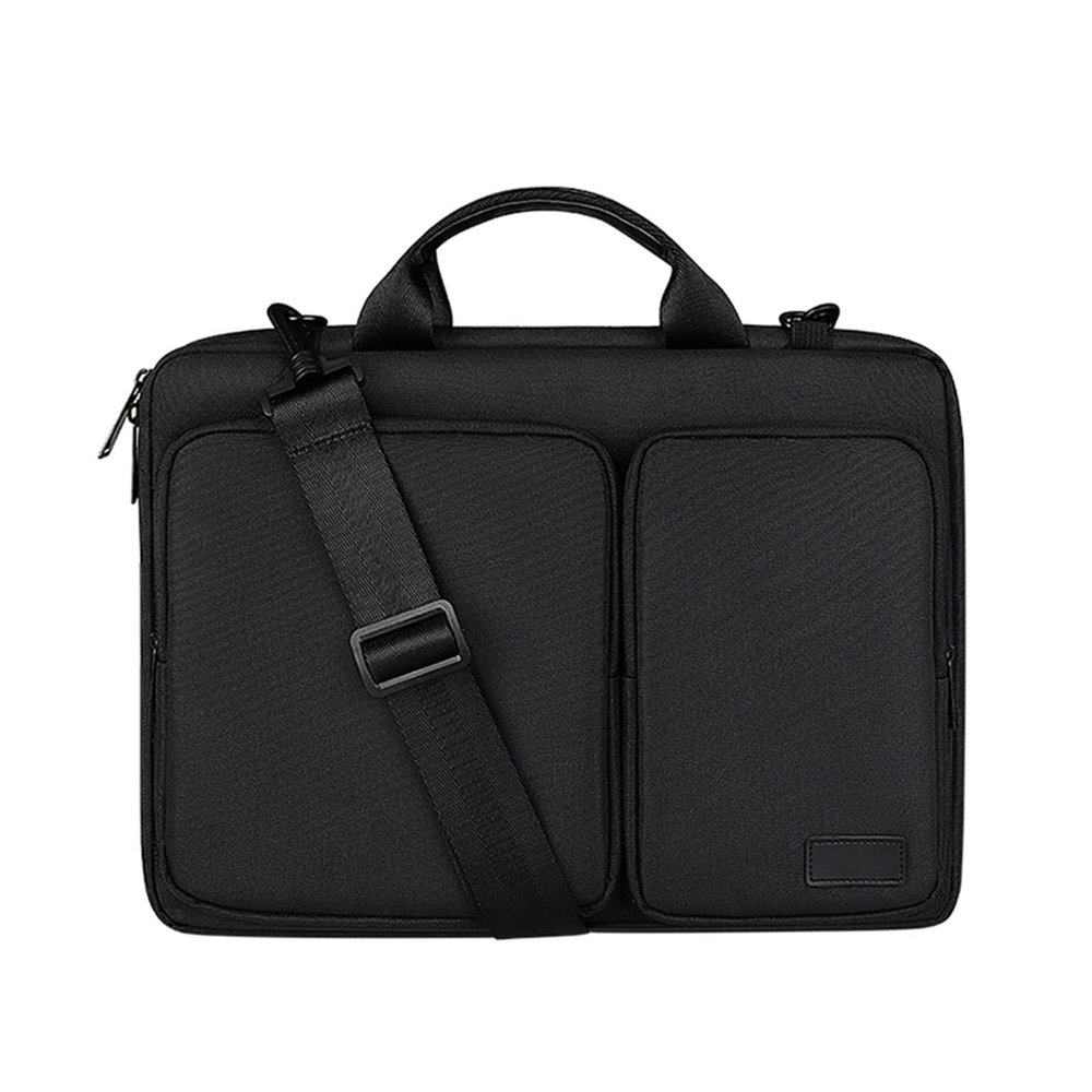 AKbik Laptop Briefcase Bag, 14.1 15.6 Inch Work School Computer Laptop Bag Laptop Case Sleeve with Shoulder Strap (Color : Black, Size : 15.6-inch)