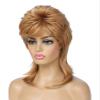 Airhostess Women's Mullet Wig 80s 90s Retro Style Shaggy Layered Wig for Costume Party, Halloween, Daily Use(Strawberry Blonde) view 3