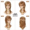 Airhostess Women's Mullet Wig 80s 90s Retro Style Shaggy Layered Wig for Costume Party, Halloween, Daily Use(Strawberry Blonde) view 4