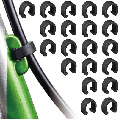 VANSIHO Bike Cable Clamps 20pcs Housing Hose Guide C-Clips for MTB Bike Road Bicycle Brake Derailleur Shifter