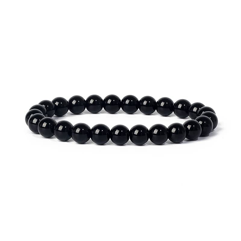 KOINEN Beads bracelet, 8mm Natural Stone For Both Men And Women (Length : 23cm-9.06inch, Main Stone Color : 8mm Beads)