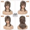 Adequate 80s Mullet Wig for Women Fluffy and Layered Hairpiece for Perfect for Costume Parties and Cosplay (Light Brown) view 2