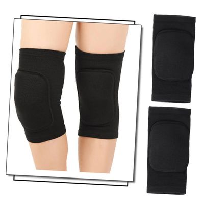SHOWERORO Knee Protector Sleeves Breathable Elastic Support for Sports Soft Sponge Padding for Joint Pain Relief Non-slip Design for Dance Running and More Pair of Black s