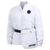 WEAR by Erin Andrews Women's White Carolina Panthers Packaway Full-Zip Puffer Jacket view 2