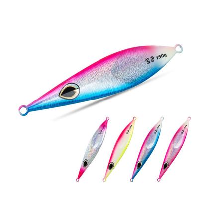 KTGCOZS UV Metal Jig Fishing Lures 3.5oz Slow Jigging Spoon Hard Bait Hook (C#)