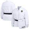 WEAR by Erin Andrews Women's White Green Bay Packers Packaway Full-Zip Puffer Jacket view 1