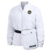 WEAR by Erin Andrews Women's White Green Bay Packers Packaway Full-Zip Puffer Jacket view 2