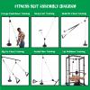 HEARSO Fitness Cable Pulley System, Wall-Mounted Weight Pulley System with 360 Rotating Joint, Low Row Cable System with 330 Lb Bearing Load view 4