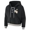 WEAR by Erin Andrews Women's Black New Orleans Saints Lace-Up Pullover Hoodie view 2