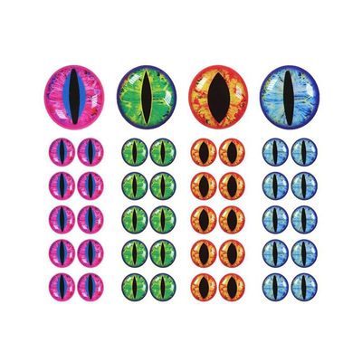 KTGCOZS Pack of 200 Fishing Lure Eyes 3mm-12mm 5D Holographic Eyes Fly Tying Jig Craft (12mm 200pcs)