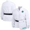 WEAR by Erin Andrews Women's White Miami Dolphins Packaway Full-Zip Puffer Jacket view 1