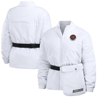 WEAR by Erin Andrews Women's White Tampa Bay Buccaneers Packaway Full-Zip Puffer Jacket