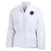 WEAR by Erin Andrews Women's White New England Patriots Packaway Full-Zip Puffer Jacket view 4