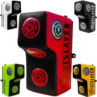 Outslayer Wall Mount Punching Bag - Space-Saving Boxing Training Equipment for Hooks, Uppercuts, Straight Combinations - High Density Foam, Wall Mounted Uppercut Boxing Bag (Red)