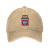 Tavos 82nd Airborne with Ranger Denim Trucker Hat Baseball Cap for Men Cowboy Dad Natural view 2