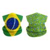 2 Brazilian flag multifunctional Scarf, Neck Gaiter Balaclava Face Mask, outdoor cycling, fishing, sun protection, and dust mask(one size fits all) view 1