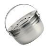 RORPOIR Camping Pot Outdoor Cookware Camping Pans Camp Cookware Hanging Pot Camping Oven Hiking Cooking Utensils Stew Pot Kettle and Pot Stainless Steel Universal Child Stove view 1