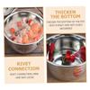 RORPOIR Camping Pot Outdoor Cookware Camping Pans Camp Cookware Hanging Pot Camping Oven Hiking Cooking Utensils Stew Pot Kettle and Pot Stainless Steel Universal Child Stove view 3