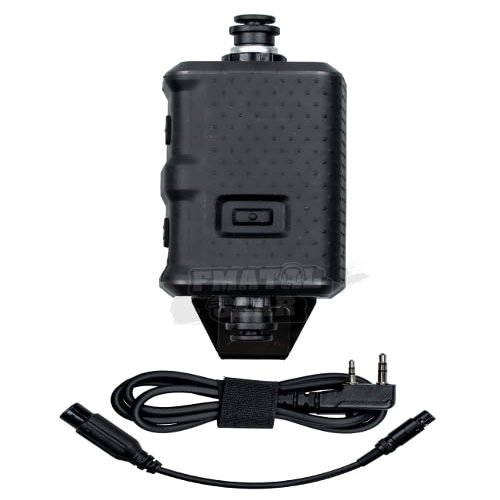 FMATAL GEAR V20 PTT | NATO U174/U Compatible Tactical Radio Push-to-Talk Adapter for FMATAL AMP/ COMTA3 / Headsets (V20 PTT BK)