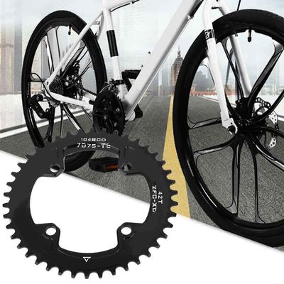 Pissente Chainwheel Chain Ring, BCD 104MM Chainring, 40T 42T Narrow Wide Chainring Single Chain Ring for Crankset AM (42T disc (104BCD))