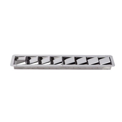 Akozon Marine Vent Grille Oblong Stainless Steel 8 Slots Grid Cover Boat Shutters Blind Louvre Stainless Steel Marine Louvered Vent