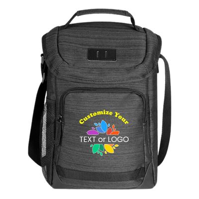 Custom Soft Cooler Bag - Personalize Your Insulated Bag for Corporate Events or Gifts - Leak Proof Customizable Portable Cooler Bag Holds 16 Beer Cans - 12.5 x 8.25 x 6.25-6 Pack - Customize 123