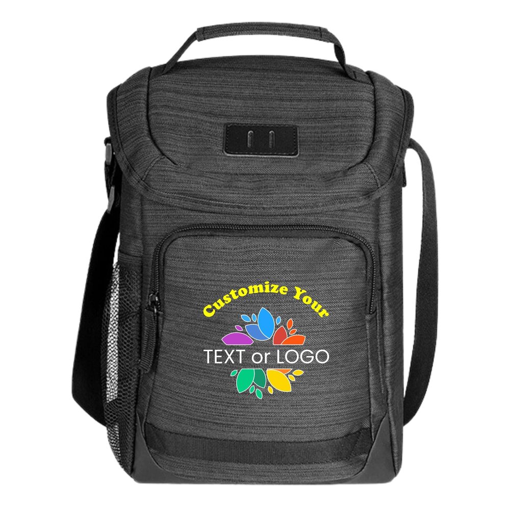 Custom Soft Cooler Bag - Personalize Your Insulated Bag for Corporate Events or Gifts - Leak Proof Customizable Portable Cooler Bag Holds 16 Beer Cans - 12.5 x 8.25 x 6.25-6 Pack - Customize 123