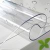 Clear Table Protector Mat ,PVC Resistant & Waterproof Clear Desk Mat, Soft Desk Blotter Office Writing Mat ,for Writing Desk, Coffee Table, Dining Room Table ( Size : L(4.3ft)X W(2.3ft)X T(0.04") ) view 2