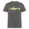 1970 F250 Pinto Yellow Classic 4x4 Highboy Pickup Truck Mens T-Shirt (US, Alpha, X-Large, Regular, Regular, Charcoal)
