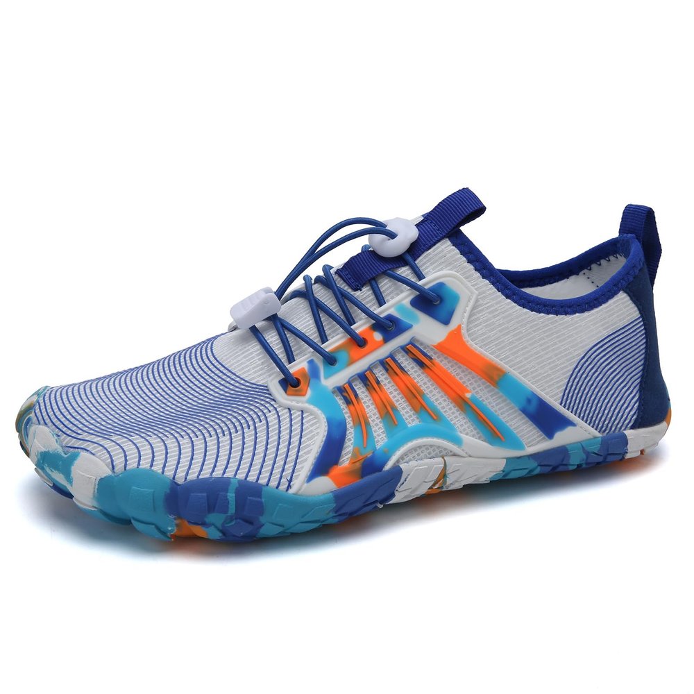 WateLves Water Shoes Men Women Barefoot Quick-Dry Aqua Sock Outdoor Athletic Sport Shoes Kayaking Boating Hiking Surfing(White/Blue,42)