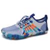 WateLves Water Shoes Men Women Barefoot Quick-Dry Aqua Sock Outdoor Athletic Sport Shoes Kayaking Boating Hiking Surfing(White/Blue,42) view 1