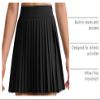 CRZ YOGA Girls Pleated Athletic Skirts Black Large view 4