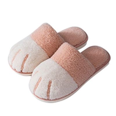 acquo House Slippers Cotton Slippers Home Plush Slippers Non Slip Slippers Furry Slippers Warm Slippers Indoor Soft Soled Slippers Cotton Slippers (Color : A, Size : 7.5-8)