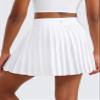 CRZ YOGA Girls Feathery-Fit Soft Athletic Pleated Skirts - Tennis School Casual Skorts with Pockets Liner Kids Teen White Large view 4