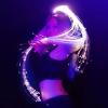 AMeLL LED Fiber Optic Whip, 6ft/178cm 360 Swivel Dance Space Whip, USB Rechargeable Pixel Whip 10 Glowing Modes view 1