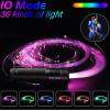 AMeLL LED Fiber Optic Whip, 6ft/178cm 360 Swivel Dance Space Whip, USB Rechargeable Pixel Whip 10 Glowing Modes view 2