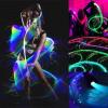 AMeLL LED Fiber Optic Whip, 6ft/178cm 360 Swivel Dance Space Whip, USB Rechargeable Pixel Whip 10 Glowing Modes view 3