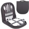 Camping Cutlery Set,Camping Silverware Kit Cutlery Organizer Utensil Picnic Mess Set,Travel Camping Portable Fork Spoons Plate Cutlery Set for Hiking, Picnic and Backpacking, Perfect for 1-2 Person ( view 1