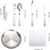 Camping Cutlery Set,Camping Silverware Kit Cutlery Organizer Utensil Picnic Mess Set,Travel Camping Portable Fork Spoons Plate Cutlery Set for Hiking, Picnic and Backpacking, Perfect for 1-2 Person ( view 4
