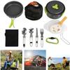 MDybf 1-2 People 15Pcs Camping Cooking Set Non Stick Camping Utensils Pot Pans Set for Outdoor Camping Backpacking Gear Hiking BBQ Picnic, Lightweight & Compact & Durable view 1
