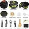 MDybf 1-2 People 15Pcs Camping Cooking Set Non Stick Camping Utensils Pot Pans Set for Outdoor Camping Backpacking Gear Hiking BBQ Picnic, Lightweight & Compact & Durable view 2