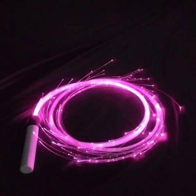 AMeLL LED Fiber Optic Whip, 360 Swivel Dance Space Whip, Dance Space Whip 4 Glowing Modes, 7 Colors, 30 Lighting Effect for (Color : Purple)