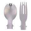 Xcello Fork and Spoon, Portable Folding Titanium Spork Fork, Lightweight Outdoor Camping Cutlery(Fork + Spoon-Silver) view 1